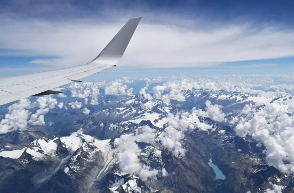 Above the Alps in a private jet