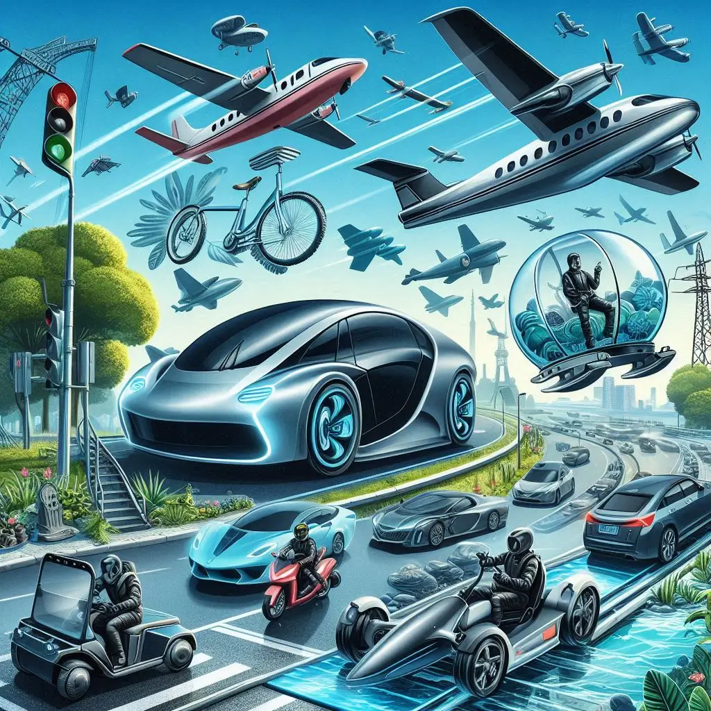 Hybrid Means of Transportation, Amphibious Vehicles, Personal Air Vehicles, Electric and Hybrid Cars