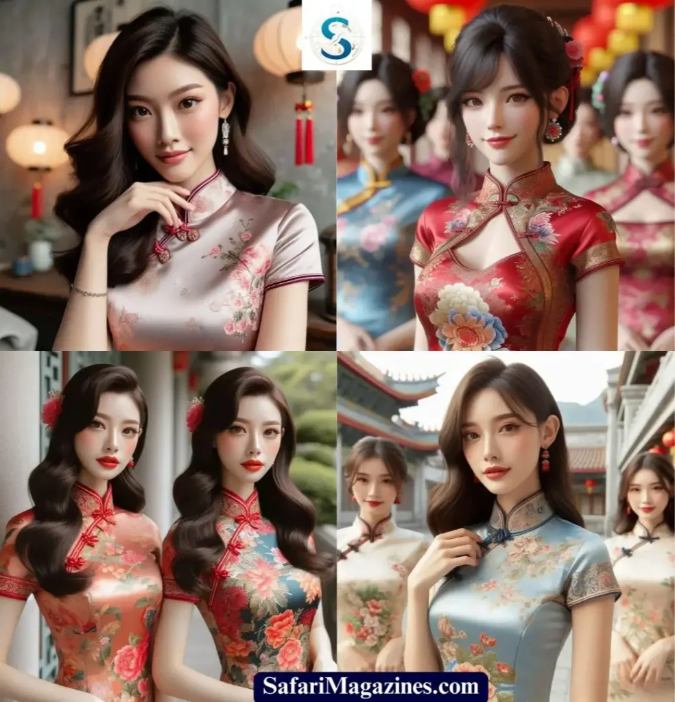 Cheongsam (Qipao) Traditional Clothes in Taiwan, origin from China