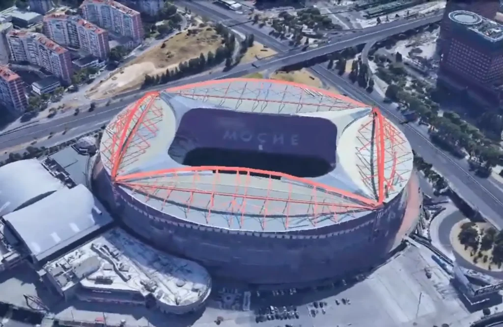 Estadio da Luz, in Lisbon, Benfica team in Europe 