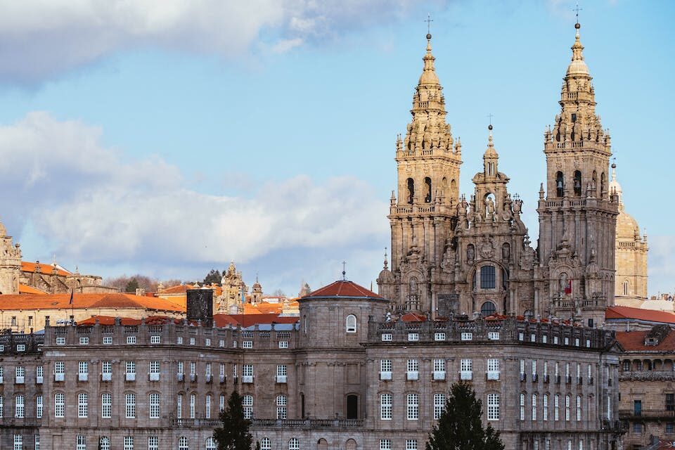 Santiago de Compostela,  the final destination for the Camino de Santiago pilgrims.